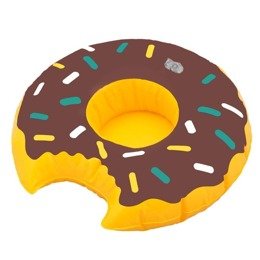 Dmuchana podstawka na napój brązowy donut