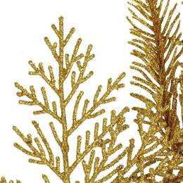 Gałązka świąteczna sztuczna dekoracja do stroika 69 cm złota