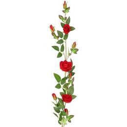 Girlanda sztuczne kwiaty dekoracja na ścianę winorośl, róże 180 cm 
