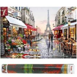 Haft diamentowy Paryż mozaika diamentowa 40x30 cm wieża Eiffla