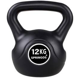 Kettlebell kula 12 kg czarna hantle ABS 