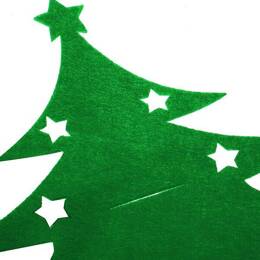 Kieszonki na sztućce 12szt. świąteczne etui, pokrowce choinki zielone