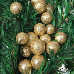 Kulki styropianowe 20g brokatowe do dekoracji stroików choinek złoty