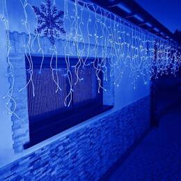 Kurtyna świetlna 500 led girlanda, lampki wewnętrzno-zewnętrzne sople niebieski