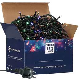 Lampki choinkowe 1000 Led multikolor oświetlenie świąteczne IP44