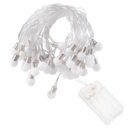 Lampki dekoracyjne 50 LED kulki biały ciepły
