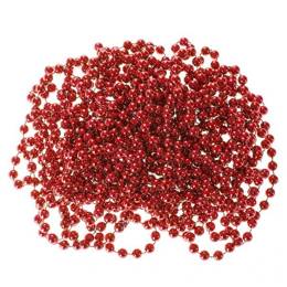 Łańcuch na choinkę 10m perły koraliki średnica 8 mm czerwony