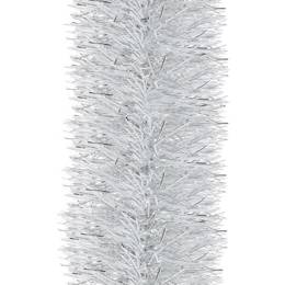 Łańcuch na choinkę 6m biało-srebrny girlanda choinkowa, średnica 10cm