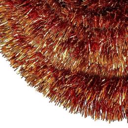 Łańcuch na choinkę 6m czerwono-złoty girlanda choinkowa, średnica 10cm