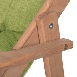 Leżak ogrodowy borneo drewniany z podłokietnikami zielony