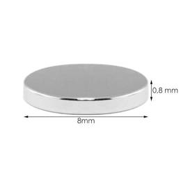 Magnesy neodymowe 20 szt. okrągłe 8 mm płytkowe 