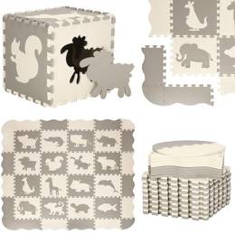Mata piankowa zwierzęta puzzle dla dzieci 150x150 cm pianka EVA