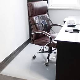 Mata pod krzesło, fotel biurowy 70x50x0,1cm podkładka na biurko mleczna