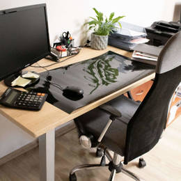 Mata pod krzesło, fotel biurowy 90x45x0,1cm podkładka na biurko czarna