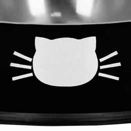 Miska dla kota metalowa, antypoślizgowa na gumie czarna
