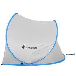 Namiot plażowy 200x120x110 cm samorozkładający pop-up niebiesko-szary
