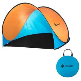 Namiot plażowy samorozkładający Pop-up niebiesko pomarańczowy Springos