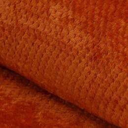 Narzuta na łóżko, pled 200x240cm tłoczony, dwustronny koc na kanapę pomarańczowy