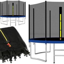 Osłona na sprężyny z siatką do trampoliny zewnętrzną 13FT 396/400/407cm niebieska