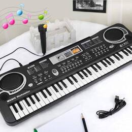 Pianino elektryczne keyboard z mikrofonem dla dzieci