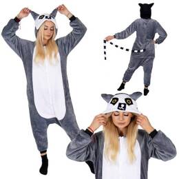 Piżama kigurumi lemur kombinezon jednoczęściowy damski rozmiar M