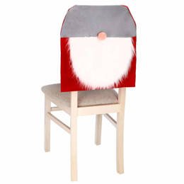 Pokrowiec na krzesło, czapka świąteczny skrzat zestaw 6 szt. czerwony