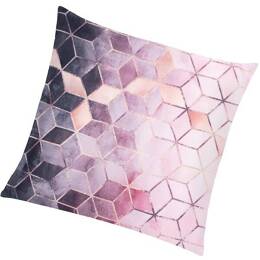 Poszewka dekoracyjna 40x40cm na poduszkę różowa geometryczna