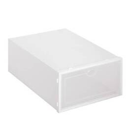 Pudełko na buty z klapą 33x23,5x13,5 cm biały organizer