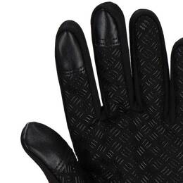 Rękawiczki dotykowe do telefonu zimowe uniwersalne rozm. XL czarne  