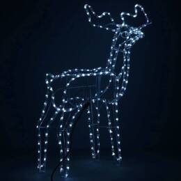 Renifer Led 90 cm świąteczny, świetlna dekoracja do ogrodu biały zimny