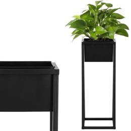 Stojący kwietnik 60 cm stojak z doniczką na kwiaty nowoczesny loft czarny mat