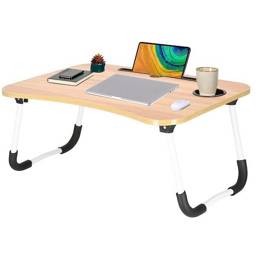 Stolik pod laptopa, składana podstawka na komputer imitacja drewna