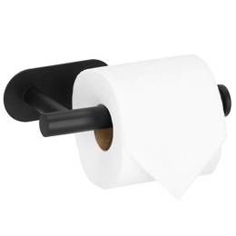 Uchwyt na papier toaletowy stalowy wieszak samoprzylepny czarny