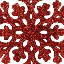 Zawieszka choinkowa 8 szt. śnieżynka 8 cm świąteczna ozdoba czerwony