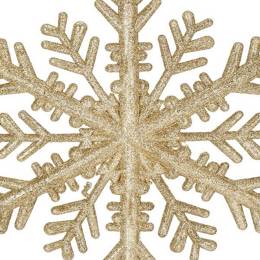 Zawieszka choinkowa śnieżynka 30 cm świąteczna ozdoba złoty brokat
