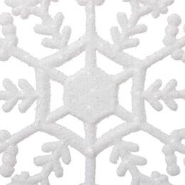 Zawieszki choinkowe 9 szt. białe śnieżynki na choinkę 12 cm 
