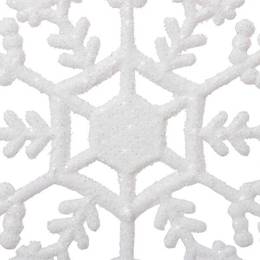 Zawieszki choinkowe białe śnieżynki na choinkę 12 cm 3 szt.